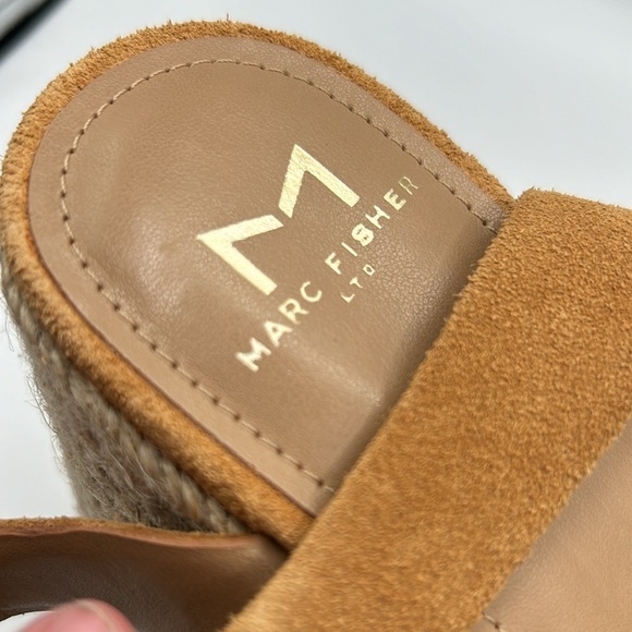 Marc Fisher Odilia Espadrille Suede Weave Ankle Strap Platform Sandals Size 8.5 - Picture 6 of 9